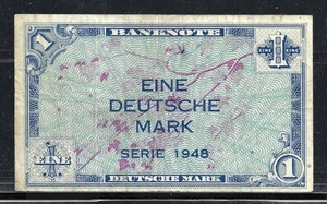 GERMANY FEDERAL REP $1 MARK P.2a (VF) FROM 1948 WWII. - Picture 1 of 2