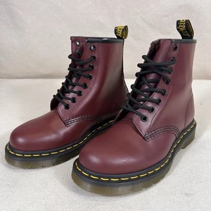 Doc Dr. Martens Air Wair 11822 Combat Boots Burgundy Cherry Red Oxblood Men 4 - Picture 1 of 11