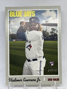 2019 Topps Heritage Vladimir Guerrero Jr. #504 RC Rookie Toronto Blue Jays - Picture 1 of 2
