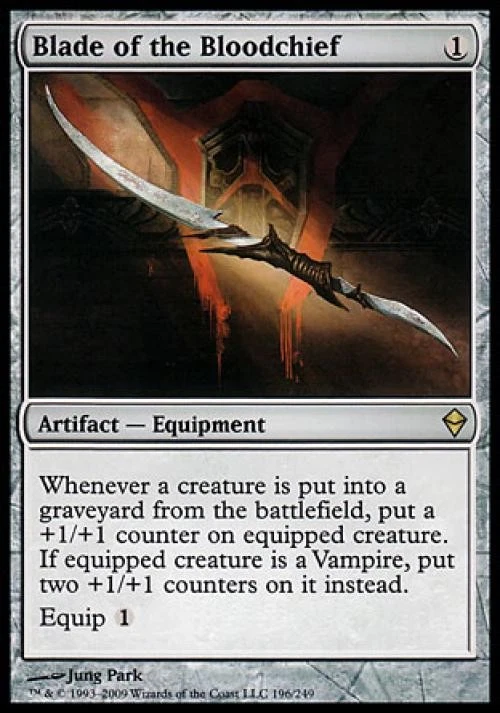 MTG English Blade of the Bloodchief Light Play Foil Zendikar - Image 1 of 1