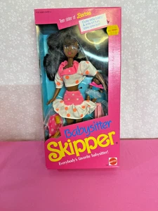 Mattel Barbie Babysitter Skipper African American 1990 Vintage Barbie NRFB - Picture 1 of 5