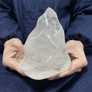 1,1 kg Natural Cuarzo Ahumado Llama Cuarzo Cristal Pulido Tallado Curación - Imagen 1 de 12