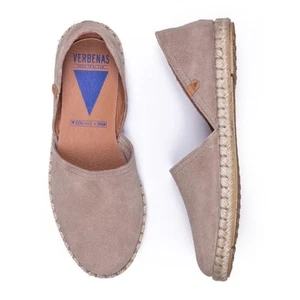 Verbenas Espadrilles Flats Carmen Tan  Suede Slip-on Flats 40 US 9 NWT - Picture 1 of 6