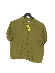 Pull&Bear Damen Shirt M Grün 100% Sonstige Kurzarm Kragen Basic - Bild 1 von 5