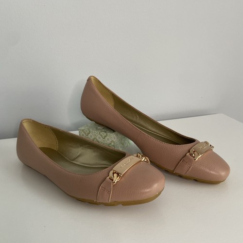 Scarpe eleganti Coach Ballerine in pelle rosa 8B Bianca 8B