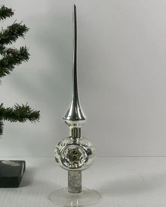 2151/25 Alte Christbaumspitze Weihnachtsbaumspitze Reflexkugel - Picture 1 of 5