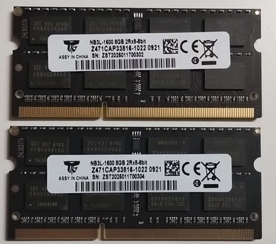 Memoria DDR3L 16GB 8GB 1600Mhz 2Rx8 PC3L-12800 1.35V SODIMM Memory Laptop 204pin - Immagine 1 di 3