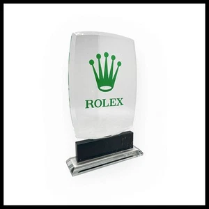 1990ca * Targa - Display in Vetro "Rolex, Con Scatola" (B+) - Foto 1 di 5