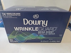 Downy WrinkleGuard Dryer Mega Sheets Fresh 80 Count 3X's Wrinkle Relaxer Guard - Picture 1 of 2