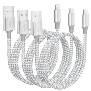 Iphone Charger [Apple Mfi Certified] 3Pack 10FT Long Lightning Cable Fast Chargi - Photo 1 sur 4