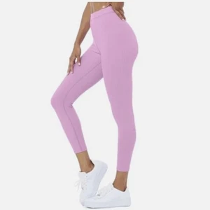 Alo Ribbed high-waist 7/8 blissful legging pink purple lilac sz XS - Picture 1 of 13