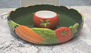 Clay Art “Vegetable Medley” South San Francisco 1997 Hand Painted - Picture 1 of 16