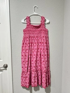 Kids Boden-Tiered Midi Dress bright petal pink - Picture 1 of 3