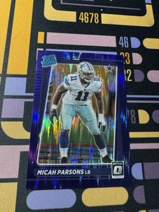2021 Panini Donruss Optic -Rated Rookie Micah Parsons #245 Blue Hyper Prizm (RC) - Picture 1 of 2