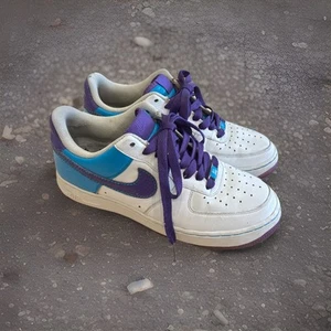 7181) Nike Air Force 1 One Low White/Purple/Laser Blue 315122-151 Men’s Size 8 - Picture 1 of 8