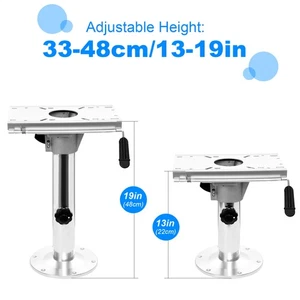 Pedestal de asiento de barco base de silla de barco con deslizamiento de aluminio giratorio altura ajustable- - Imagen 1 de 10