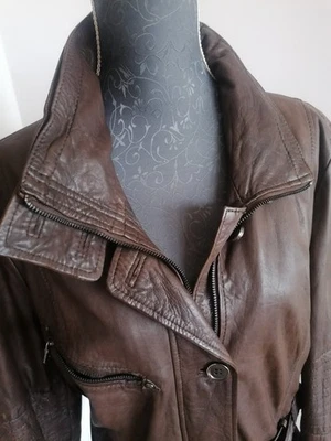 Damen Jacke Gr. 46 Lammleder Milestone Futter Leinen Wolle Modetrends f Frühling - Bild 1 von 4