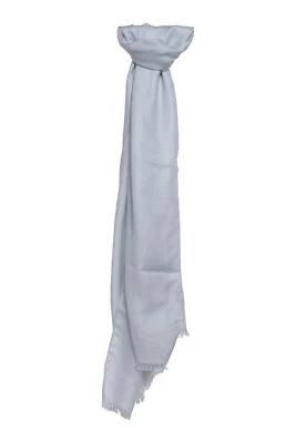 650$ Luxury UMBERTO BILANCIONI Stole Scarf ICE Blu Cashmere / Silk Made in Italy - Image 1 of 3