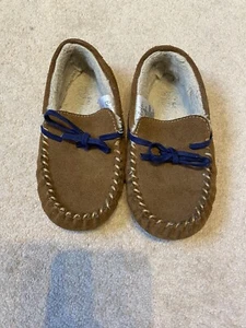 Boys Boden moccasins slippers size 28 uk 10 VGC brown suede. - Picture 1 of 10