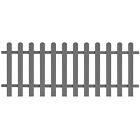 Garden Wpc Picket Fence Grey Barrier Fencing Border Edging Panel 200x80  K3l2