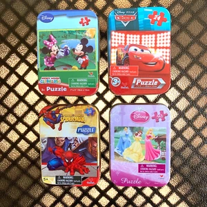 New Cardinal Industries mini puzzles 24-50 pieces Disney Spiderman lot of 4 - Picture 1 of 13