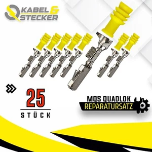 25er Set MQS Quadlok Buchse Crimpkontakt gedichtet Seal 0,25-0,35mm² Fakra MOST - Picture 1 of 2