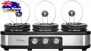 3-Pot Slow Cooker 3x2.5L Electric Multi-Cooker with Lid Handles & Keep Warm - Picture 1 of 12