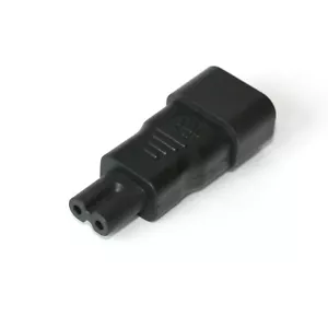 2-pol Strom Netz-Adapter Euro-8 Stecker C7 -> Kaltgeräte-Buchse C14 - Bild 1 von 2