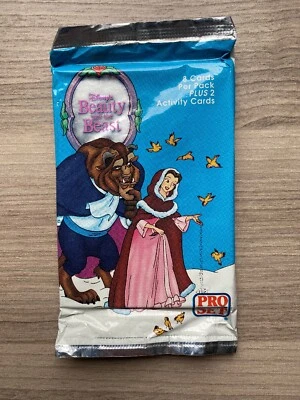 VINTAGE 92 DISNEY'S Beauty And The Beast Trading Cards Unopened Pro Set 16 Packs - Image 1 of 2