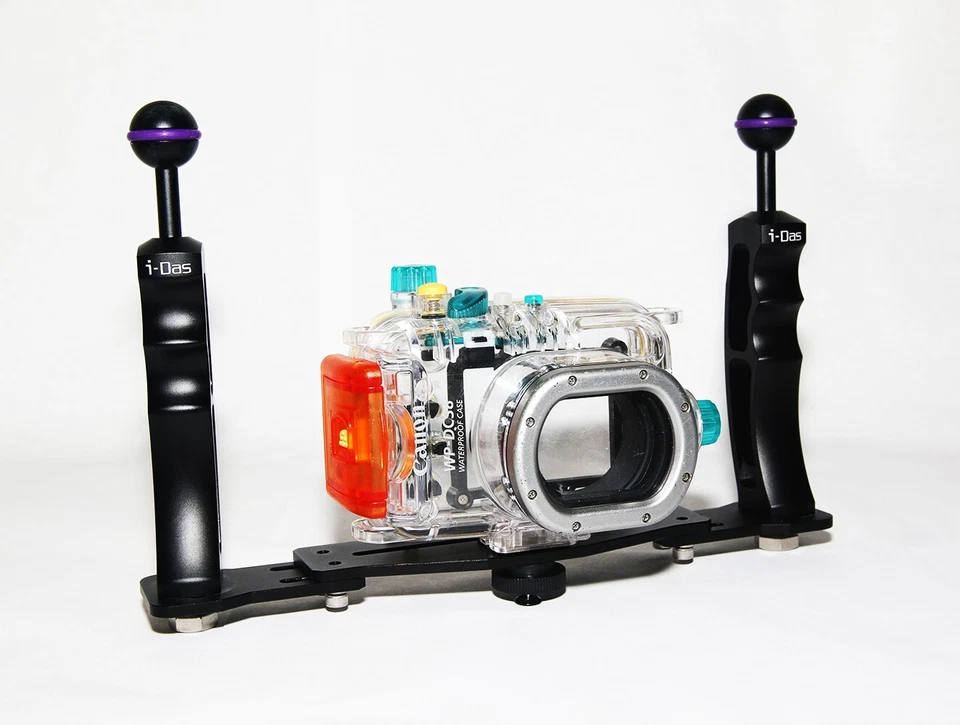 i-Das Bandeja Doble Mango Fotografía Subacuática Gopro Carcasa Compacta Foto 1 de 3