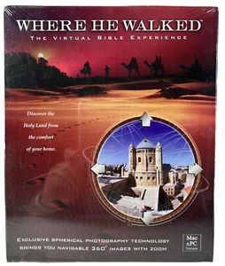 Where He Walked The Virtual Bible Experience (MAC/PC CD-ROM) Religious Holy Land - Picture 1 of 3