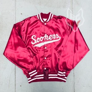 Oklahoma Sooners University Jacket Vintage Sooners Bomber Football Jacket - Picture 1 of 6