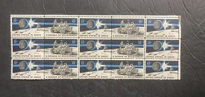 1971  Scott's # 1434-35  United States In Space Block of 15     (8c)   MNH - Image 1 of 3