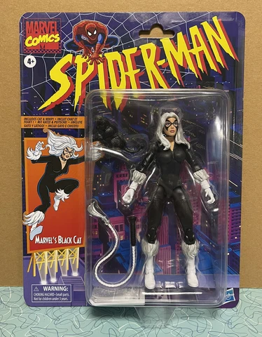 Marvel Legends 6" MARVEL'S BLACK CAT SPIDERMAN RETRO New Sealed On Card Cover