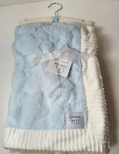 NWT KYLE & DEENA Baby Boy Crib Throw Blanket 30x30 Plush w/ Stars - Picture 1 of 2