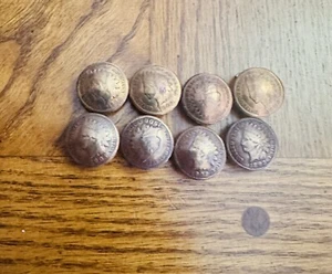 8 Indian Head Penny Knopfabdeckung - Bild 1 von 4