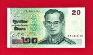 RARE 20 BAHT THAILAND 2003 UNC NOTE King Bhumibol Adulyadej (P-109a.1) 1st Issue - Picture 1 of 2