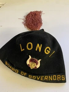 Vintage Embroidered Longi Board Of Governors Masonic Temple Wool Fezcap Fez - Picture 1 of 10
