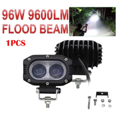  4'' LED Work Lights Cube Pods Driving Flood Off-Road Fit Jeep SUV ATV UTV Boat - Image 1 of 4