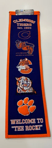 Clemson Tigers NCAA Winning Streak Embroidered Heritage Banner! Cover