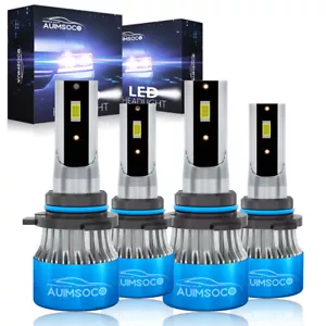 LED Headlight Kit Bulbs High Low Beam 9005+9006 For GMC Sierra 2500 HD 2001-2006 - Picture 1 of 13