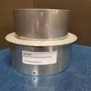 Reductor de tubería de estufa SS de 5"" a 6 - Imagen 1 de 2