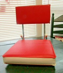 Vintage Bleacher/Boot Kissen Sitz. Rot/Weiß! Top Zustand - Bild 1 von 7