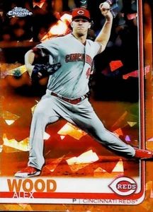 2019 Topps Chrome ORANGE Sapphire #464 ALEX WOOD /25 CINCINNATI REDS FREE SHIP - Picture 1 of 2