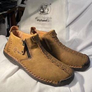 Leather Hi-top Mens Moccasin Casual Shoes Comfortable Loafers Driving Shoes NEW! - Picture 1 of 11