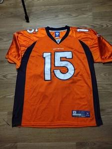 Denver Broncos Jersey #15 Tim Tebow Reebok Orange Shirt Size 52 XL NFL Football - Picture 1 of 7