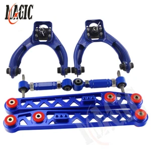 Lower Control Arm LCA+Front Upper+ Rear Camber Kit For 96-00 Honda Civic EK Blue - Bild 1 von 9