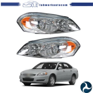 Halogen Pair For 06-13 Chevrolet Impala/2006-2007 Monte Carlo Headlights Lamps - Picture 1 of 14