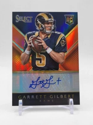 Garrett Gilbert ROOKIE AUTO /35 ORANGE PRIZM 2014 Panini Select #RA-GG Rams QB - Image 1 of 2
