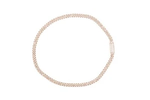 10k Rose Gold 21.36ct Diamond Cuban Chain - Picture 1 of 4
